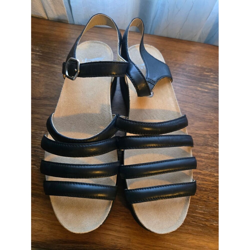 Dansko Black Multi-Strap Women's Sandals